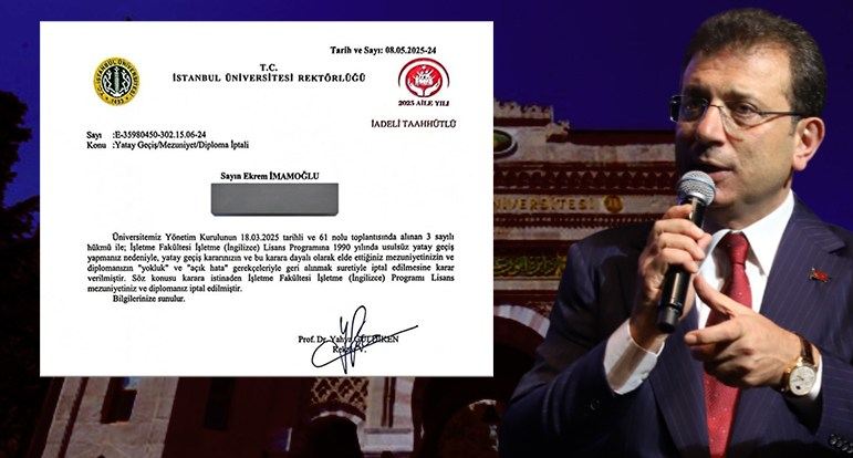 Ekrem İmamoğlu'nun Diploması İptal Edildi
